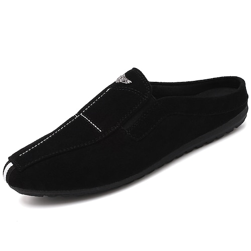

Men's Clogs Mules Comfort Shoes Casual Daily PU Black Spring Summer