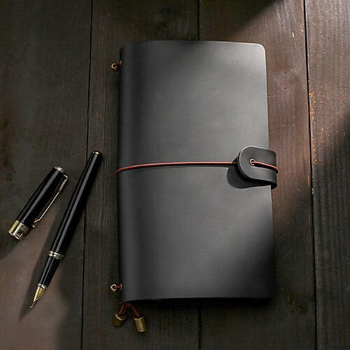 

Sketchbook Notebook Plain A5 5.8×8.3 Inch Retro Leather Hardcover Mini 96 Pages Notebook for School
