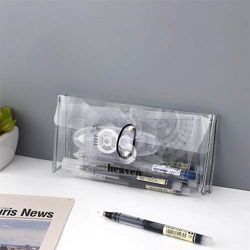 

PencilCasePenPouchMarkerBag Waterproof Wear-Resistant Transparent TPU for School Office Student