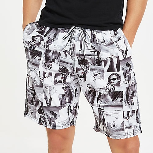 

Men's Swim Trunks Swim Shorts Quick Dry Lightweight Board Shorts Bathing Suit with Pockets Mesh Lining Drawstring Swimming Surfing Beach Water Sports Printed Summer / Stretchy