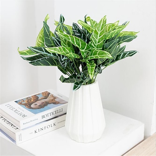 

Artificial Flower Plant Wall Simulation Green Plant Horseshoe Leaf Plastic Modern Contemporary Tabletop Flower 1pc