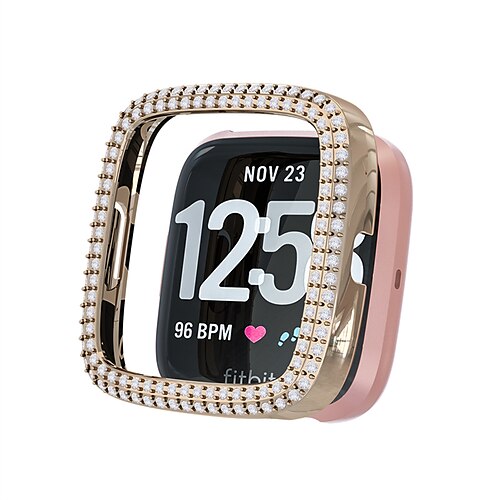 

1 Pack Watch Case Compatible with Fitbit Versa 2 Bling Diamond PC Watch Cover