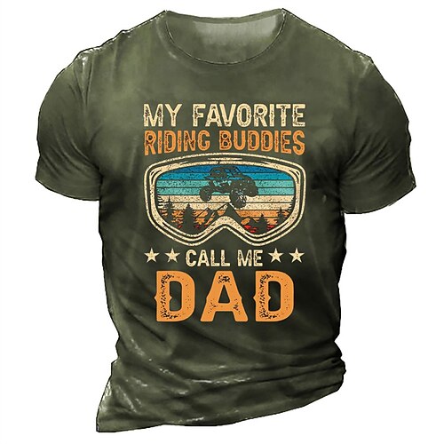 

Men's T shirt 3D Print Graphic Letter Crew Neck Casual Daily Print Short Sleeve Tops Fashion Vintage Designer Big and Tall Black Gray Army Green