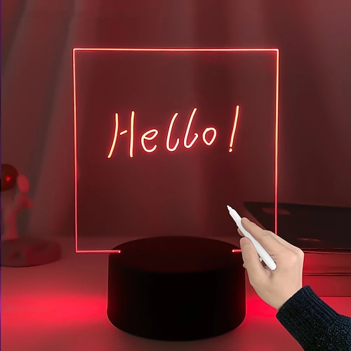 

Note Board Creative LED Night Light 16 Color Change USB Message Board Holiday Light With Pen Gift For Children Girlfriend Decoration Night Lamp DIY 3D Night Light