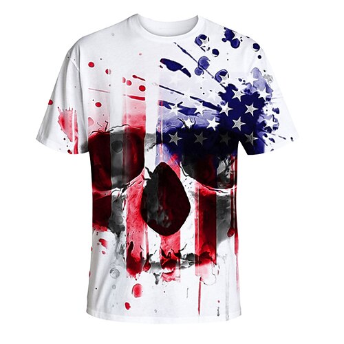 

Inspired by Independence Day July 4 USA Flag T-shirt Anime 100% Polyester Anime Harajuku Graphic Kawaii T-shirt For Men's / Women's / Couple's
