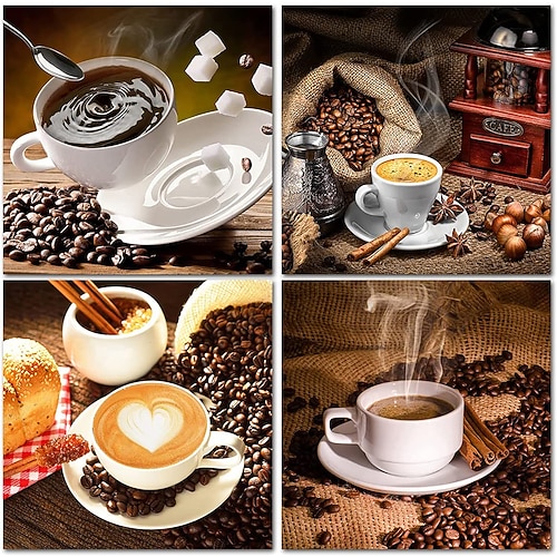 

Print Rolled Canvas Prints - Still Life Classic Modern Four Panels Art Prints