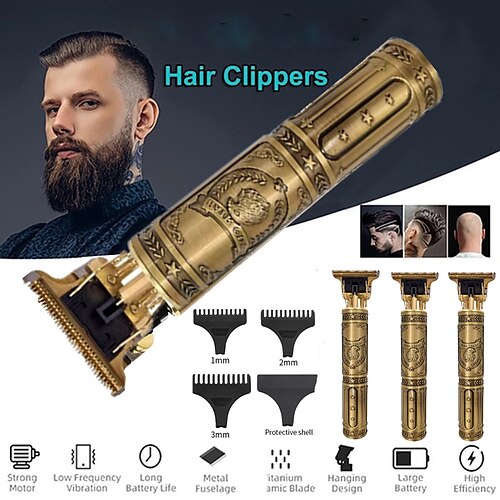 

Professional Hair Clippers for Men Electric Cordless T Blade Trimmers For Barbers Less Noise Design Liners Clipper for Beard Hair Cutting