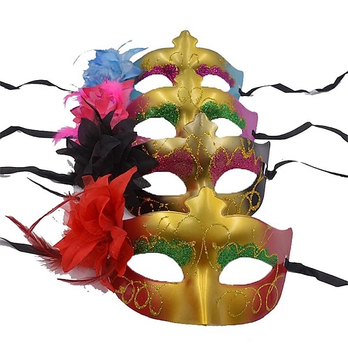 

Unisex Gold Shining Plated Masquerade Mask Wedding Props Mardi Gras Party Costume Accessory