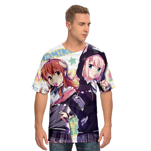

Inspired by The Demon Girl Next Door Yoshida Yuuko Cosplay Costume T-shirt 100% Polyester Pattern Harajuku Graphic Kawaii T-shirt For Men's / Women's / Couple's