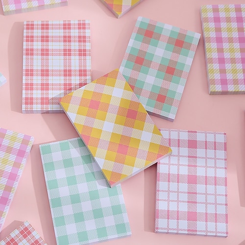 

6 pcs Sticky Notes 69 inch Colorful Paper Lined Cute Self-adhesive Post It Notes for School Office Student