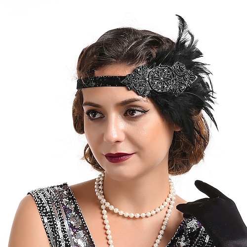 

Charleston Retro Vintage Roaring 20s 1920s The Great Gatsby Flapper Headband Women's Costume Vintage Cosplay Party / Evening Headwear Masquerade