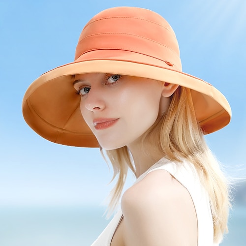 

fisherman hat women's double-sided uv protection outdoor sunshade sun hat summer hat big brim all-match sun hat