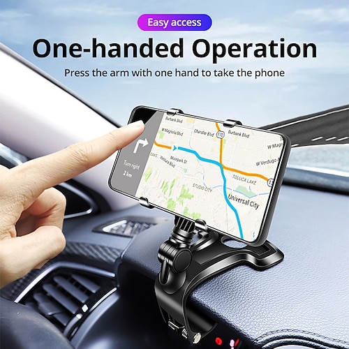 

New 1440 Degree Dashboard Car Phone Holder Universal Smartphone Stands Car Rack Dashboard Holder GPS Mobile Cell Support