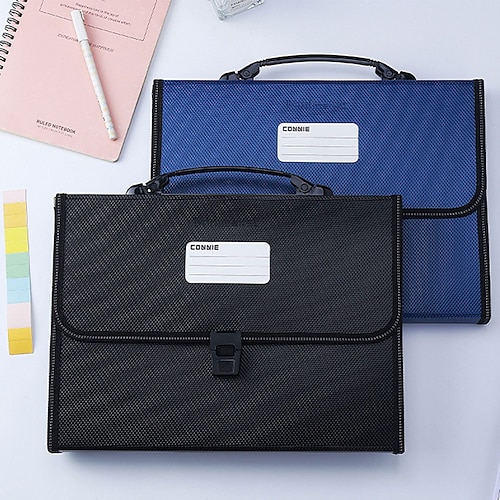 

13 Pockets Accordion File Folders PP Waterproof with Elastic Buckles File Organizer A4 Size Receipts Documents