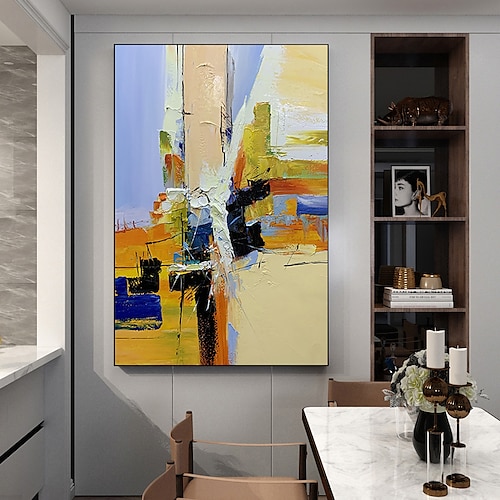 

Manual Handmade Oil Painting Hand Painted Vertical Panoramic Abstract Famous Modern Realism Rolled Canvas (No Frame)