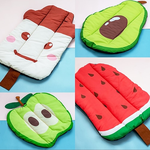 

Dog Cat Pets Bed Fruit Foldable Soft Cute Fabric Cotton for Large Medium Small Dogs and Cats