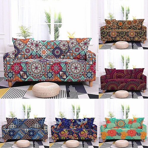 

Stretch Sofa Cover Slipcover Elastic Sectional Couch Armchair Loveseat 4 Or 3 Seater L Shape Soft Durable Washable