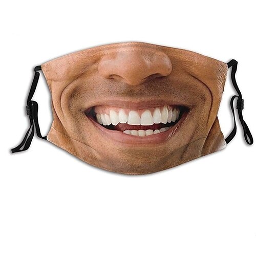 

Men's Face Mask Cotton Outdoor 3D Funny Outdoor Pure Color 1pc / pack Mask Portable Windproof Outdoor