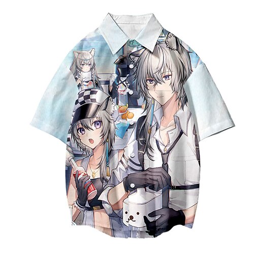 

Inspired by Arknights Cosplay Costume Cartoon Terylene Anime Harajuku Graphic Kawaii Top For Men's / Women's