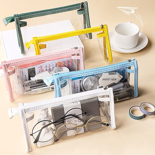 

PencilCasePenPouchMarkerBag Waterproof Wear-Resistant Transparent TPU for School Office Student