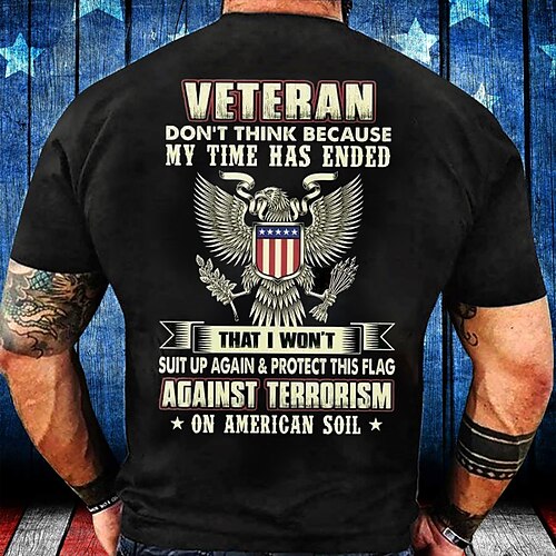 

Men's Unisex T shirt 3D Print Graphic Prints Eagle Letter Crew Neck Street Daily Print Short Sleeve Tops Casual Designer Big and Tall Sports Black