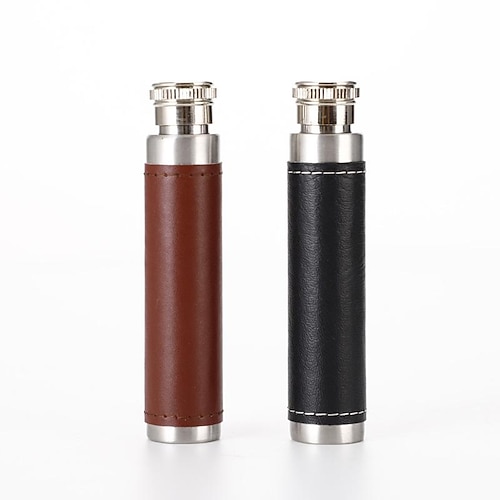 

1 Oz Portable Outdoor Portable Wine Bottle With Leather Stainless Steel Wine Tube Round Bottom 30ml Small Wine Bottle