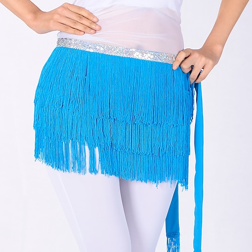 

Belly Dance Dance Accessories Belt Cinch Cord Pure Color Splicing Women's Training Performance High Sequined Polyester