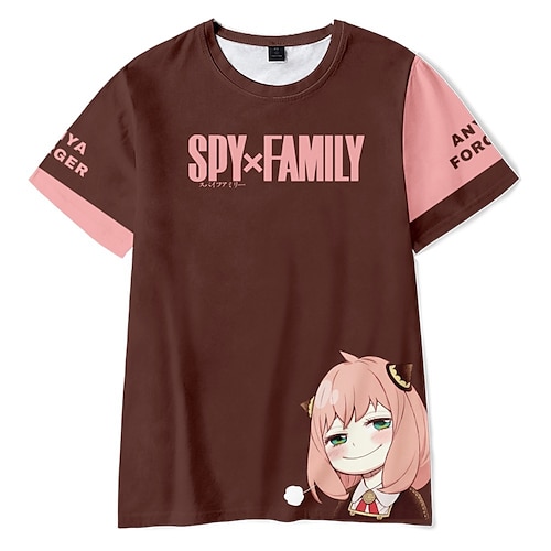 

Inspired by SPY×FAMILY Loid Forger Yor Forger Anya Forger T-shirt Cartoon 100% Polyester Anime Harajuku Graphic Kawaii T-shirt For Men's / Women's / Couple's