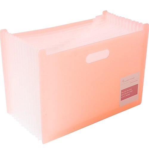 

13 Pockets Accordion File Folders PP Waterproof Multicolor File Organizer A4 Size Receipts Documents