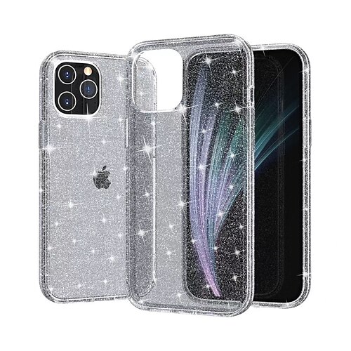 

Phone Case For Apple Classic Series iPhone 12 Pro Max 11 SE 2022 X XR XS Max 8 7 Plus Bumper Frame Glitter Shine Dustproof Transparent Glitter Shine TPU Plastic