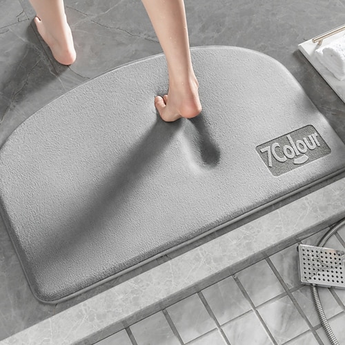 

Bathroom Rugs Absorbent Door Mat Memory Foam Bath Mat Bathroom Door Entry Door Quick-Drying Foot Mat Toilet Non-Slip Mat Toilet Carpet