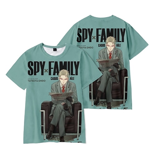 

Inspired by SPY×FAMILY Loid Forger Yor Forger Anya Forger Cosplay Costume T-shirt 100% Polyester Pattern Harajuku Graphic Kawaii T-shirt For Men's / Women's / Couple's
