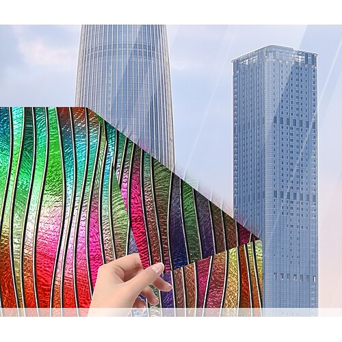 

58120cm European-style Electrostatic Glass Stickers Shading Stickers Bathroom Bathroom Frosted Window Renovation Stickers Multicolor