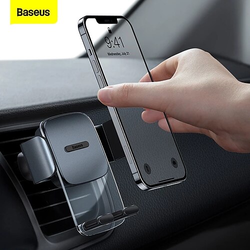 

Baseus Car Phone Holder Clip-on Air Vent Phone Holder Car Portable Phone Holder