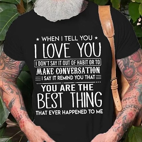 

Men's T shirt Hot Stamping Graphic Letter Crew Neck Street Casual Print Short Sleeve Tops Basic Fashion Classic Comfortable Black Red Navy Blue