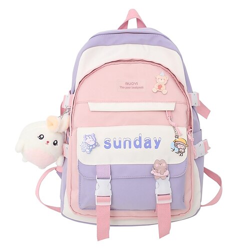 

Cartoon Kawii School Backpack Bookbag for Student Multi-function Wear-Resistant Water Resistant Nylon School Bag Satchel 20.87 inch