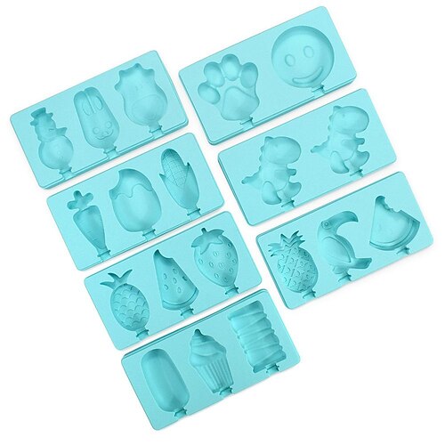 

Summer Pineapple Fruit Silicone Ice Cream Mold Cartoon Rabbit Handmade Popsicle Mold Chocolate Baking Tools