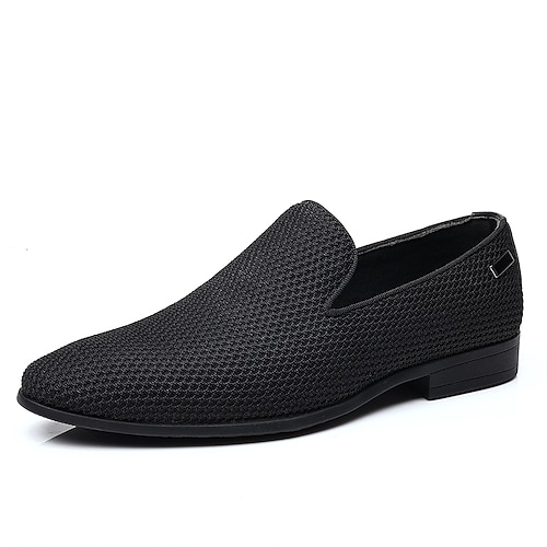 

Men's Loafers & Slip-Ons Casual Daily Office & Career Mesh Black Fall Spring Summer