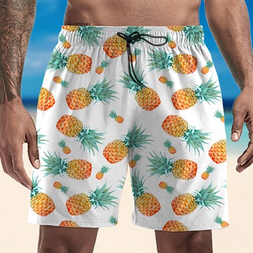 

Men's Swim Trunks Swim Shorts Quick Dry Lightweight Board Shorts Bottoms with Pockets Drawstring Swimming Surfing Beach Water Sports Fruit Summer