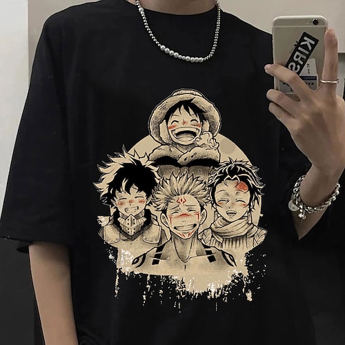 

Inspired by One Piece My Hero Academia / Boku No Hero Roronoa Zoro Kamado Tanjiro Sukuna Gojou T-shirt Cartoon Manga Anime Harajuku Graphic Kawaii T-shirt For Men's Women's Unisex Adults' Hot Stamping