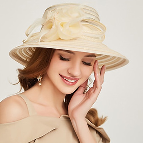 

Women's Hat Bucket Hat Straw Hat Blue Pink Beige Party Outdoor Dailywear Floral Floral Windproof Comfort Breathable