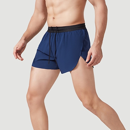 

Men's Classic Style Fashion Active Shorts Elastic Drawstring Design Short Pants Sports Outdoor Casual Micro-elastic Solid Color Comfort Breathable Mid Waist Black Blue M L XL XXL 3XL