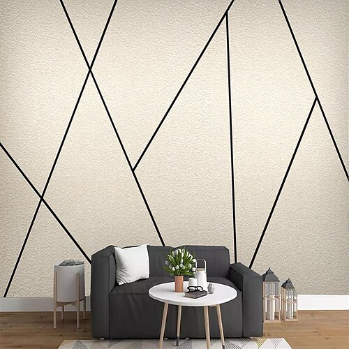 

Mural Wallpaper Wall Sticker Line Drawing Smoke Background Pvc / Vinyl Suitable For Living Room Bedroom Restaurant Hotel Wall Decoration Art Home Decor