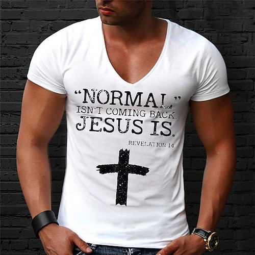 

Men's Unisex T shirt Hot Stamping Graphic Prints Letter V Neck Street Daily Print Short Sleeve Tops Casual Designer Big and Tall Sports Blue White Gray