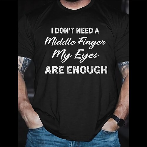 

Men's T shirt Tee Hot Stamping Graphic Letter Crew Neck Casual Daily Print Short Sleeve Tops Fashion Vintage Designer Big and Tall Black / White Black