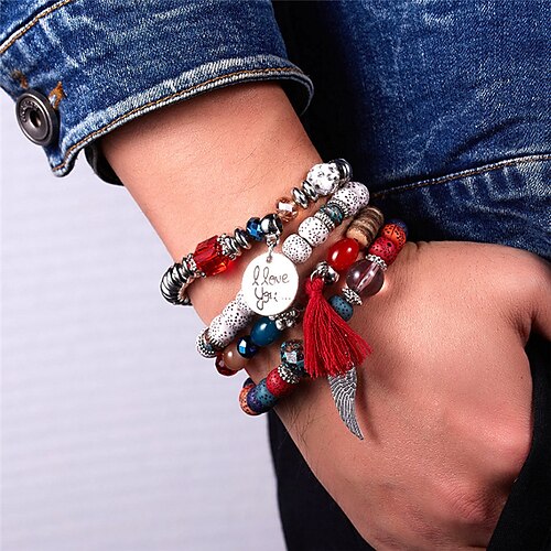 

Women's Bracelets Ethnic Style Street Color Block Bracelets & Bangles