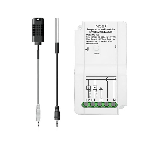 

Smart Switch WM-103/WIFI Temperature and Humidity Switch Module For Kitchen / Living Room / Courtyard APP Control / Timing Function / Temperature Display WIFI 90-250 V