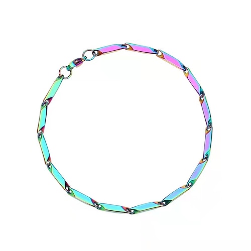 

Men's Chain Bracelet Classic Lucky Stylish Simple Fashion Trendy Rock Titanium Steel Bracelet Jewelry Rainbow For Daily Holiday Prom Birthday Festival