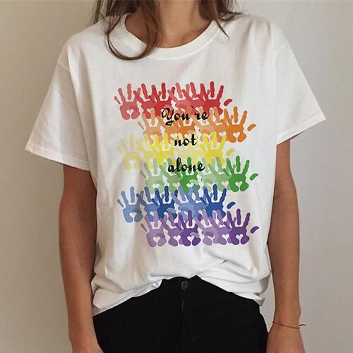 

Rainbow Personality Creative LGBT Pattern Printing Lgbt Fashion Pullover Short-Sleeved T-Shirt