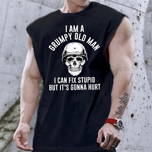 

Men's Unisex T shirt Hot Stamping Graphic Prints Skull Letter Crew Neck Street Daily Print Cap Sleeve Tops Casual Designer Big and Tall Sports White Black Red